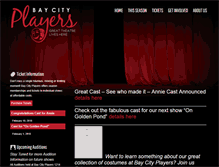 Tablet Screenshot of baycityplayers.com